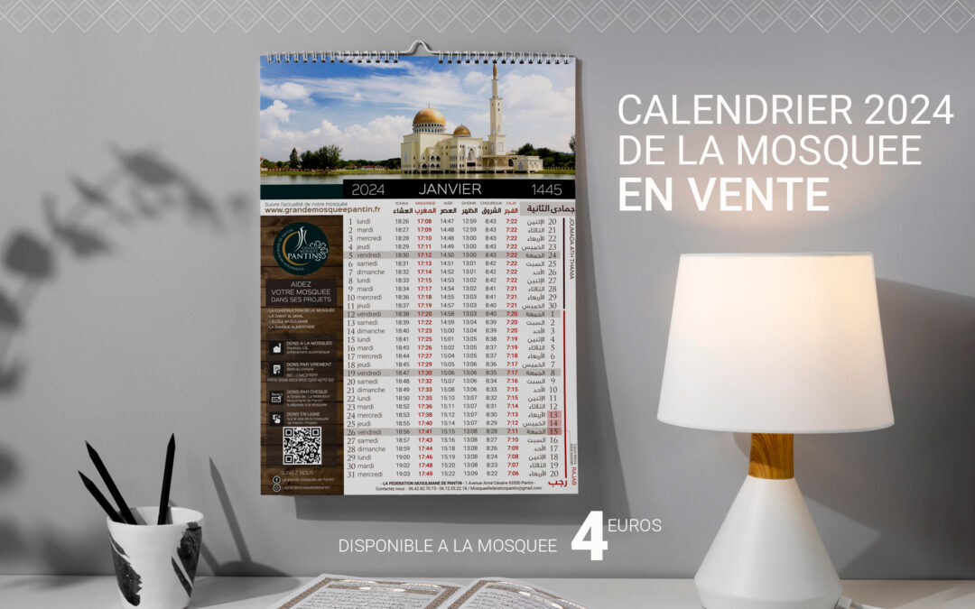 Calendrier 2024 de la mosquée de Pantin